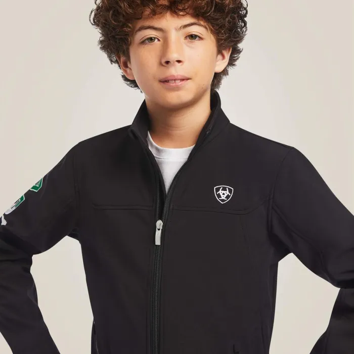 New Team Softshell MEXICO Jacket Black Kids Ariat Jackets and Vests