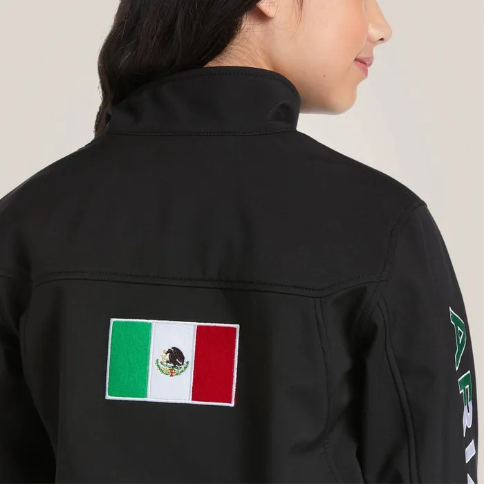 New Team Softshell MEXICO Jacket Black Kids Ariat Jackets and Vests