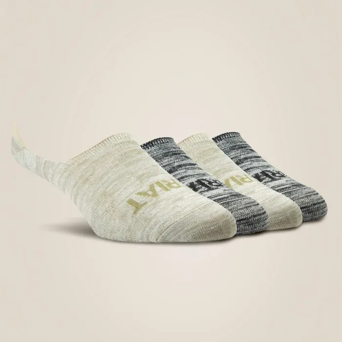No Slip No Show Sock 4 Pair Multi Color Pack Heathered Neutrals Women Ariat Socks