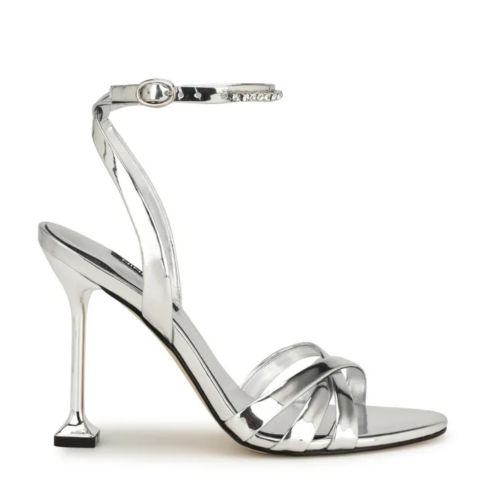 Noras Dress Sandals Silver Women Nine West Sandals
