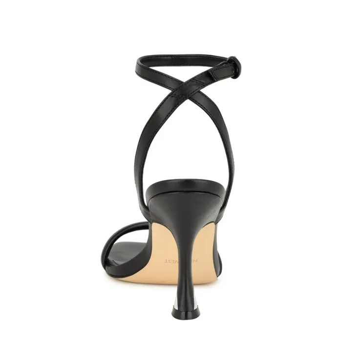 Nyra Ankle Strap Sandals Black Women Nine West Heeled Nyra Ankle Strap Sandals Black Women Nine West Heeled
