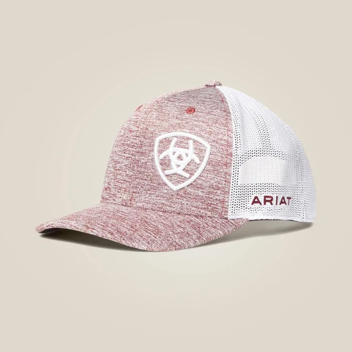 Offset Shield Cap Maroon Men Ariat Hats and Caps