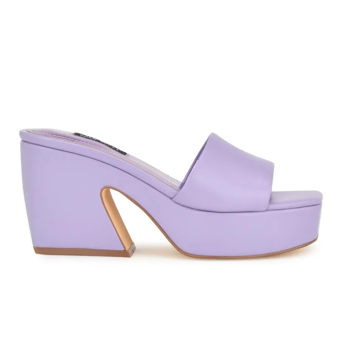 Oklee Platform Slide Sandals Lilac Women Nine West Platforms