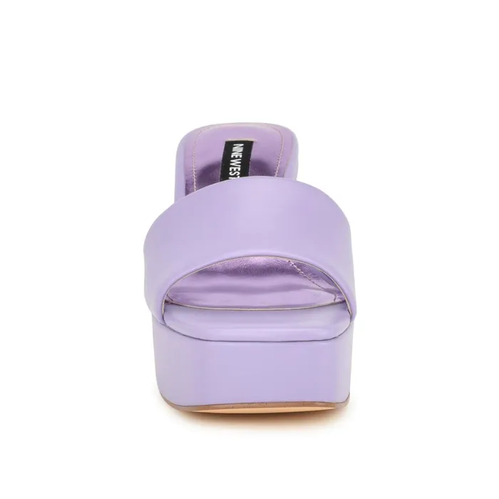 Oklee Platform Slide Sandals Lilac Women Nine West Platforms Oklee Platform Slide Sandals Lilac Women Nine West Platforms