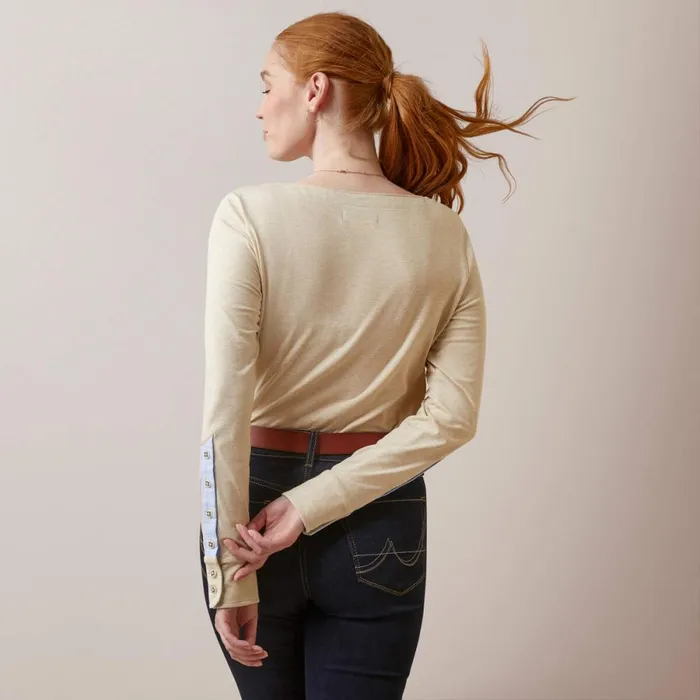 Olema Top Oatmeal Heather Women Ariat TShirts and Tops Olema Top Oatmeal Heather Women Ariat TShirts and Tops