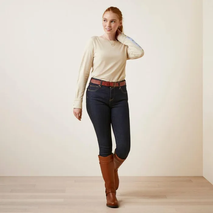 Olema Top Oatmeal Heather Women Ariat TShirts and Tops Olema Top Oatmeal Heather Women Ariat TShirts and Tops