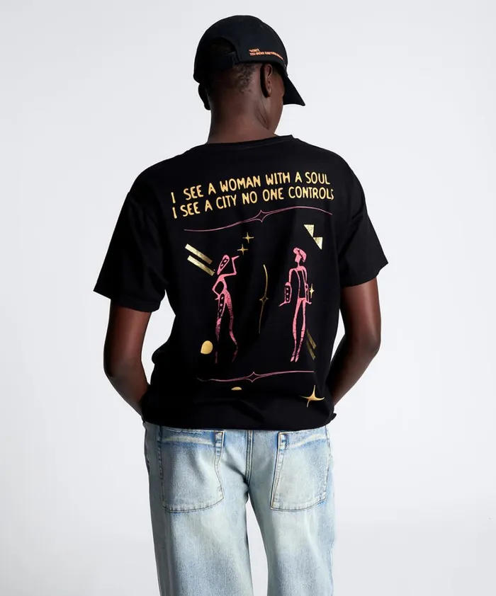 One Teaspoon Basic Tees MIDH GOLD LYRICS ORGANIC UNISEX TEE 8211 Women One Teaspoon Basic Tees MIDH GOLD LYRICS ORGANIC UNISEX TEE 8211 Women