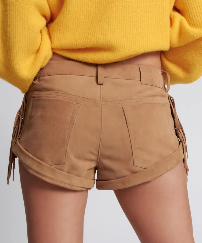 One Teaspoon Bottoms FRINGED BANDITS LOW WAIST SUEDE SHORT 8211 Women One Teaspoon Bottoms FRINGED BANDITS LOW WAIST SUEDE SHORT 8211 Women