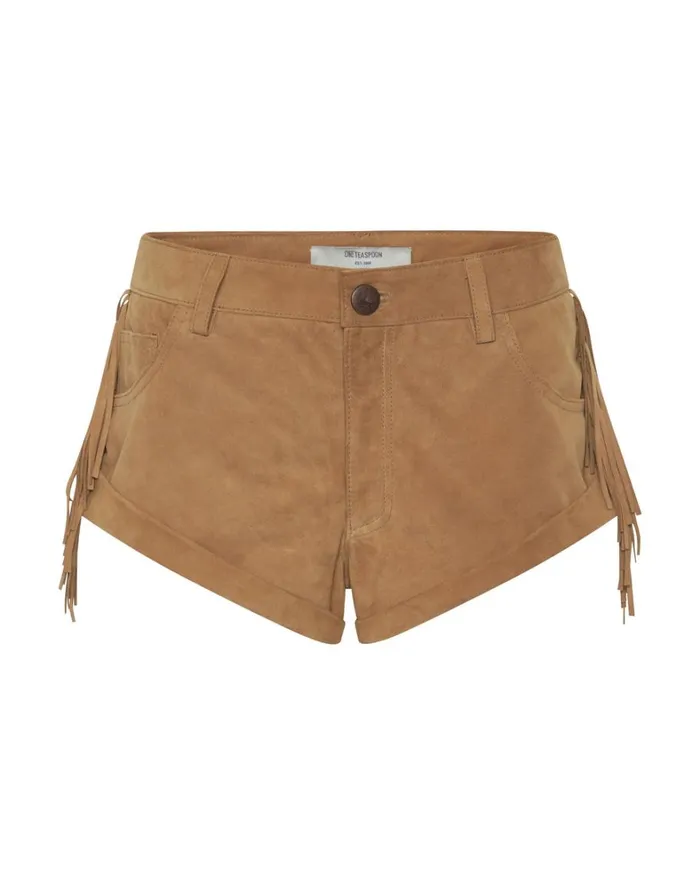 One Teaspoon Bottoms FRINGED BANDITS LOW WAIST SUEDE SHORT 8211 Women One Teaspoon Bottoms FRINGED BANDITS LOW WAIST SUEDE SHORT 8211 Women