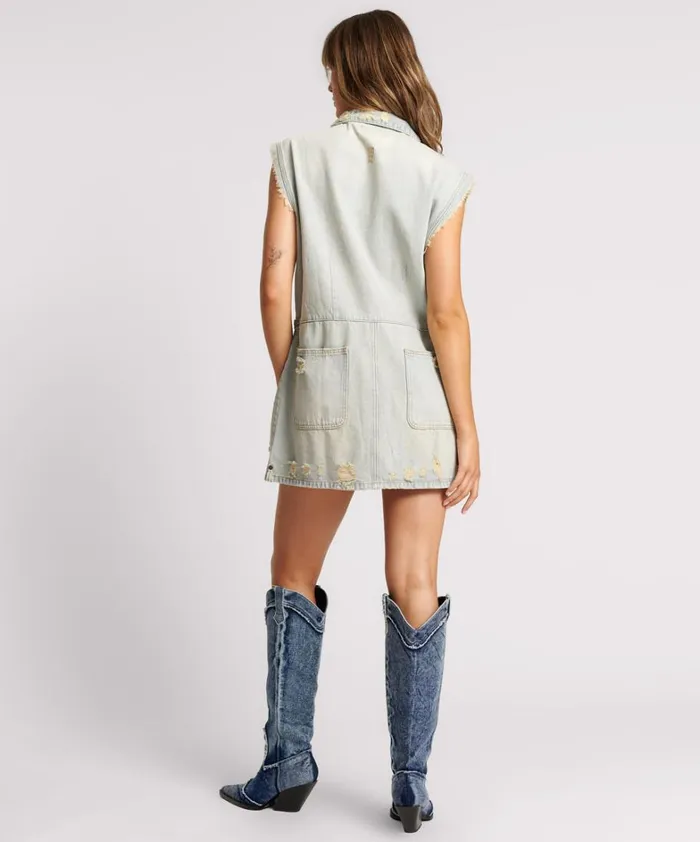 One Teaspoon Denim Dresses OLD WEST PALISADES DENIM DRESS 8211 Women One Teaspoon Denim Dresses OLD WEST PALISADES DENIM DRESS 8211 Women