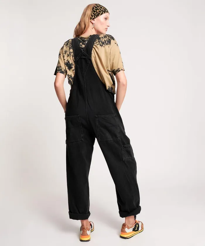 One Teaspoon Denim Jumpsuits WORN BLACK STANTON ST OVERALLS 8211 Women One Teaspoon Denim Jumpsuits WORN BLACK STANTON ST OVERALLS 8211 Women