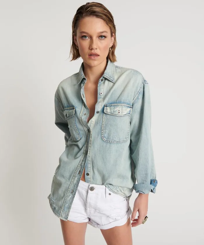 One Teaspoon Denim Shirts KANSAS EVERYDAY DENIM SHIRT 8211 Women