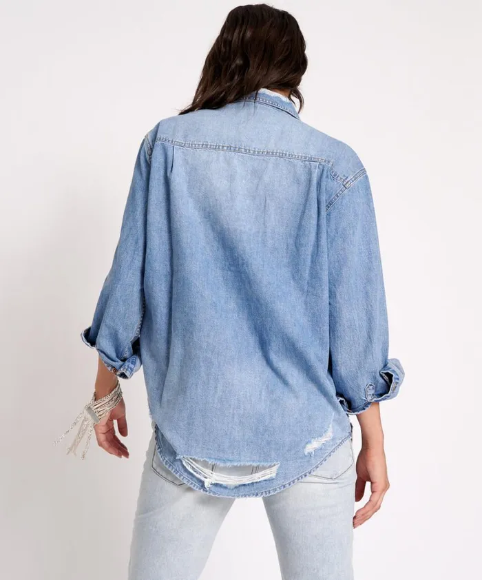 One Teaspoon Denim Shirts PACIFICA CLASSIC EVERYDAY DENIM SHIRT 8211 Women One Teaspoon Denim Shirts PACIFICA CLASSIC EVERYDAY DENIM SHIRT 8211 Women