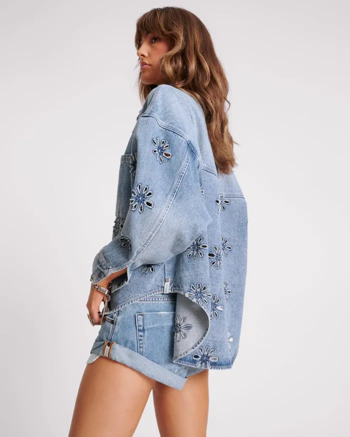 One Teaspoon Denim Tops COBAINE DAISY DARIA DENIM SHIRT 8211 Women One Teaspoon Denim Tops COBAINE DAISY DARIA DENIM SHIRT 8211 Women