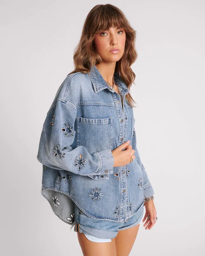 One Teaspoon Denim Tops COBAINE DAISY DARIA DENIM SHIRT 8211 Women One Teaspoon Denim Tops COBAINE DAISY DARIA DENIM SHIRT 8211 Women