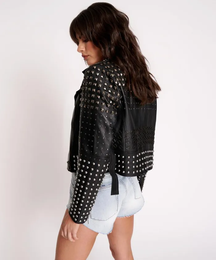 One Teaspoon Jackets BLACK DIAMOND STUDDED LEATHER JACKET 8211 Women One Teaspoon Jackets BLACK DIAMOND STUDDED LEATHER JACKET 8211 Women