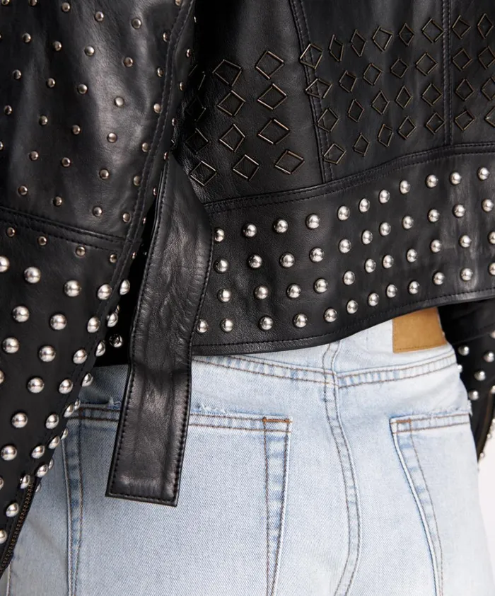 One Teaspoon Jackets BLACK DIAMOND STUDDED LEATHER JACKET 8211 Women One Teaspoon Jackets BLACK DIAMOND STUDDED LEATHER JACKET 8211 Women