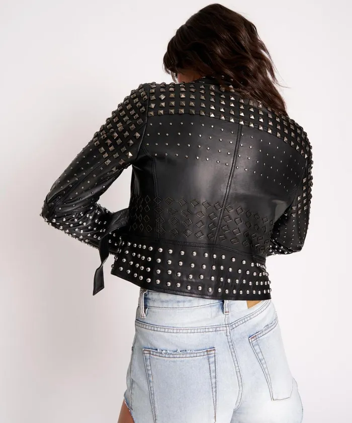 One Teaspoon Jackets BLACK DIAMOND STUDDED LEATHER JACKET 8211 Women One Teaspoon Jackets BLACK DIAMOND STUDDED LEATHER JACKET 8211 Women