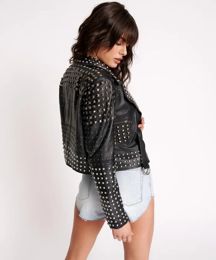 One Teaspoon Jackets BLACK DIAMOND STUDDED LEATHER JACKET 8211 Women One Teaspoon Jackets BLACK DIAMOND STUDDED LEATHER JACKET 8211 Women