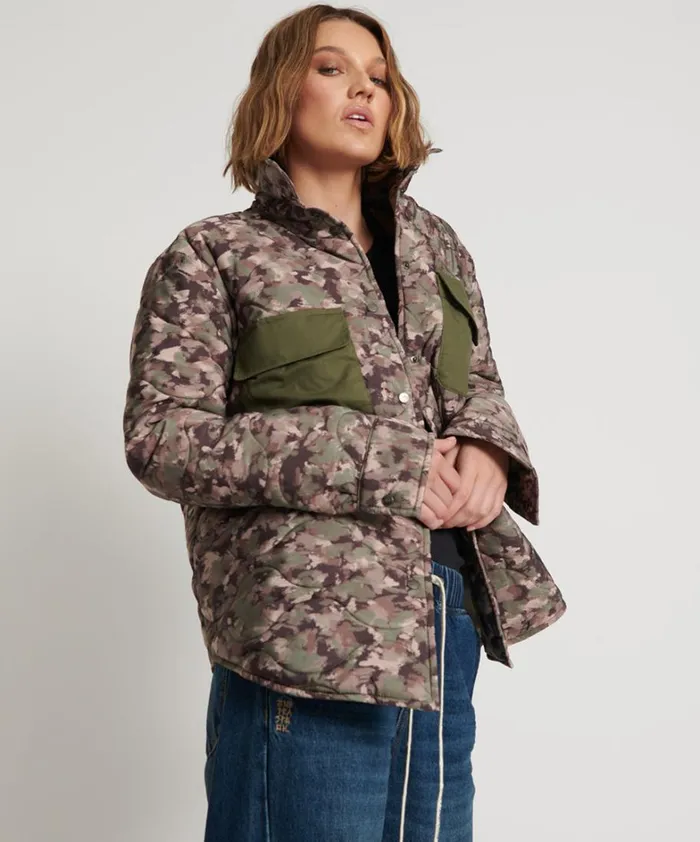 One Teaspoon Jackets CAMO QUILTED JACKET 8211 Women