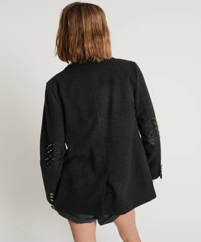 One Teaspoon Jackets CHARCOAL STUDDED BLAZER 8211 Women