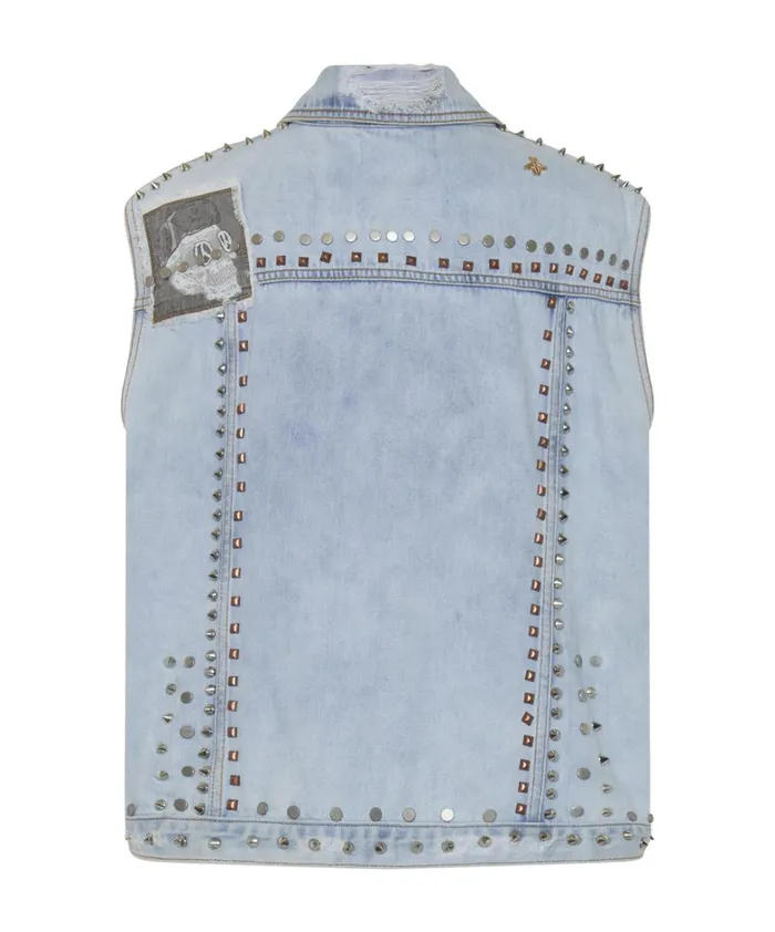 One Teaspoon Jackets TORNADO STUDDED PUNK SLEEVELESS JACKET 8211 Women One Teaspoon Jackets TORNADO STUDDED PUNK SLEEVELESS JACKET 8211 Women