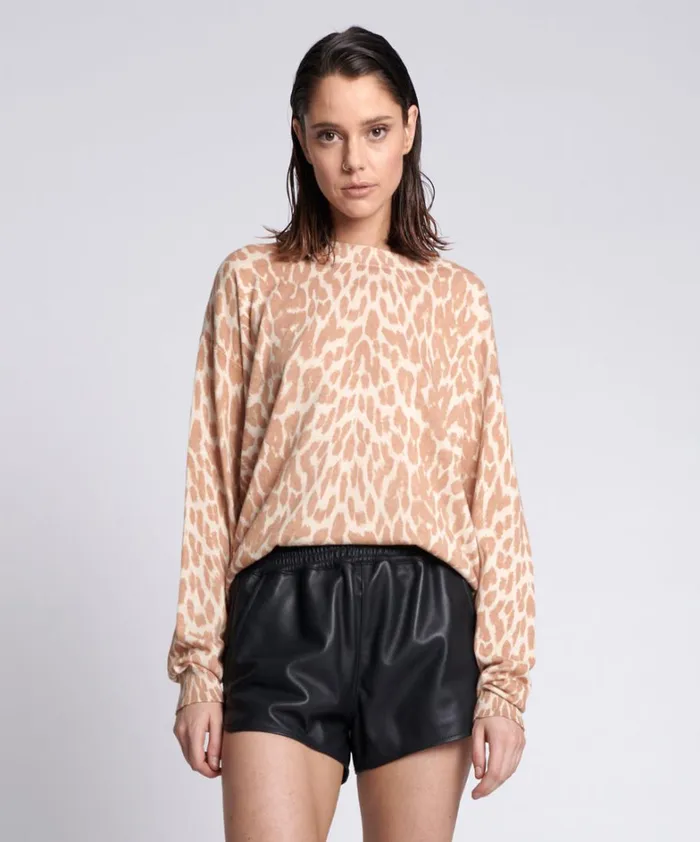 One Teaspoon Knitwear ANIMAL HAPHAZARD KNIT SWEATER 8211 Women