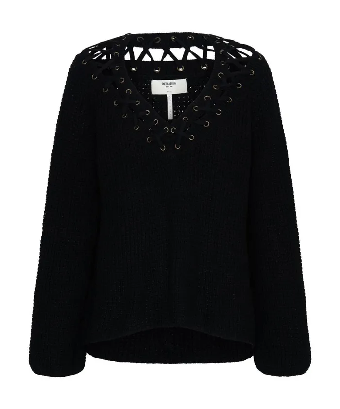 One Teaspoon Knitwear LACED UP KNIT SWEATER 8211 Women