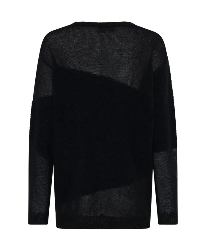 One Teaspoon Knitwear SHATTERED CREW KNIT SWEATER BLACK 8211 Women One Teaspoon Knitwear SHATTERED CREW KNIT SWEATER BLACK 8211 Women