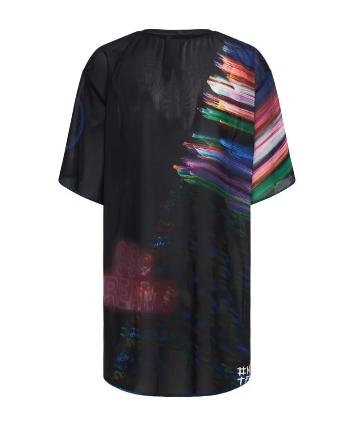One Teaspoon Mini Dresses 99 CENT DREAMS MESH TEE DRESS 8211 Women One Teaspoon Mini Dresses 99 CENT DREAMS MESH TEE DRESS 8211 Women