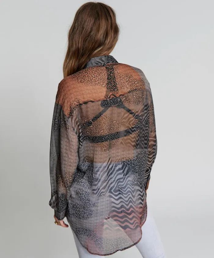 One Teaspoon Shirts DILEMA SHEER UTILITY SHIRT 8211 Women