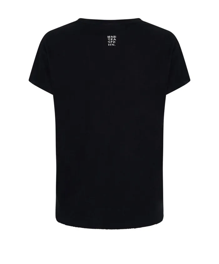 One Teaspoon Tees and Tanks BLACK DEEP V CUT OUT TEE 8211 Women One Teaspoon Tees and Tanks BLACK DEEP V CUT OUT TEE 8211 Women