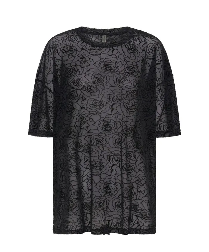 One Teaspoon Tees and Tanks POISON ROSE MESH TEE 8211 Women One Teaspoon Tees and Tanks POISON ROSE MESH TEE 8211 Women