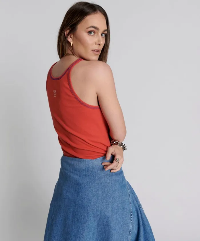 One Teaspoon Tees and Tanks RED ONE TEASPOON LOGO SINGLET 8211 Women One Teaspoon Tees and Tanks RED ONE TEASPOON LOGO SINGLET 8211 Women