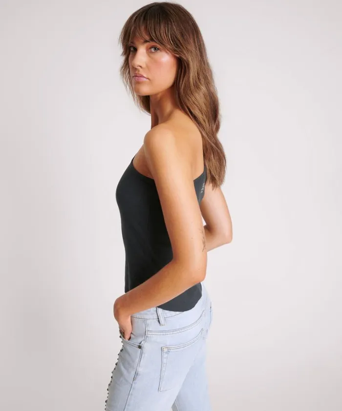 One Teaspoon Tops ASYMMETRICAL RIB TANK TOP 8211 Women One Teaspoon Tops ASYMMETRICAL RIB TANK TOP 8211 Women