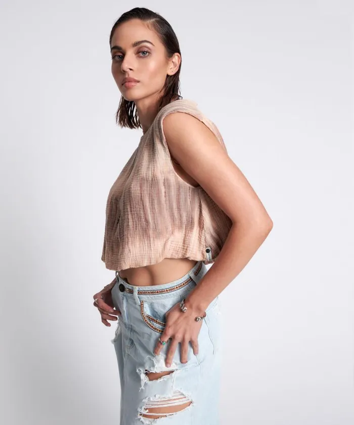 One Teaspoon Tops HAND DYED BACKLESS BUBBLE TOP 8211 Women One Teaspoon Tops HAND DYED BACKLESS BUBBLE TOP 8211 Women