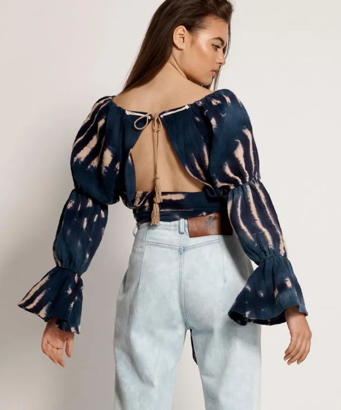 One Teaspoon Tops HAND TIE DYE SANTORINI NIGHTS TOP 8211 Women One Teaspoon Tops HAND TIE DYE SANTORINI NIGHTS TOP 8211 Women