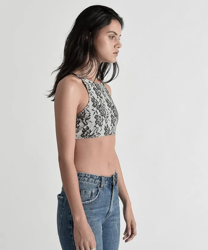 One Teaspoon Tops IVORY LOVER BOBBY CROP 8211 Women