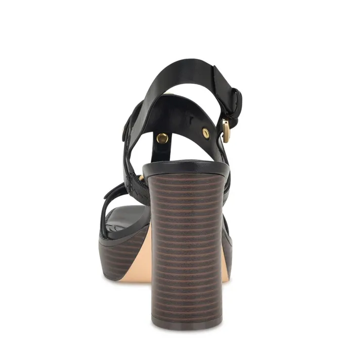 Opell Tailored Platform Sandals Black Women Nine West Heeled