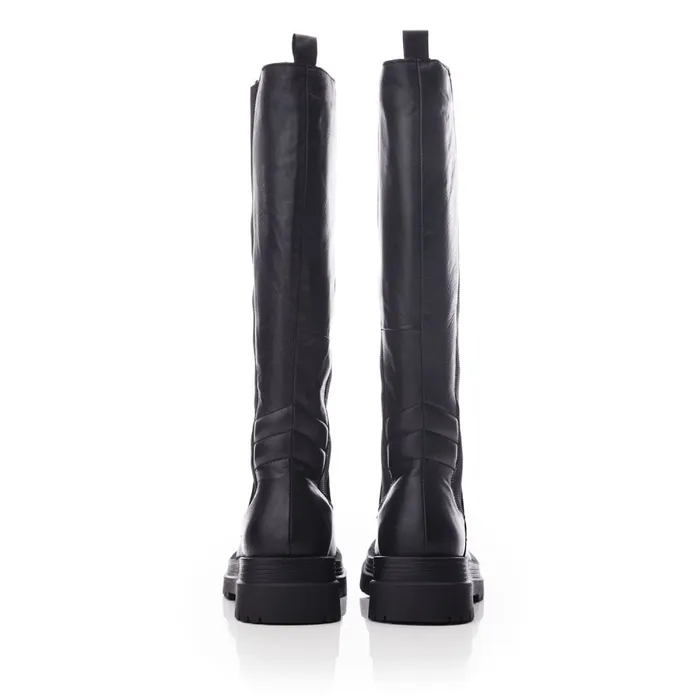 Over The Knee Boots Women Moda In Pelle Shoon Sh Intra Black Leather Over The Knee Boots Women Moda In Pelle Shoon Sh Intra Black Leather