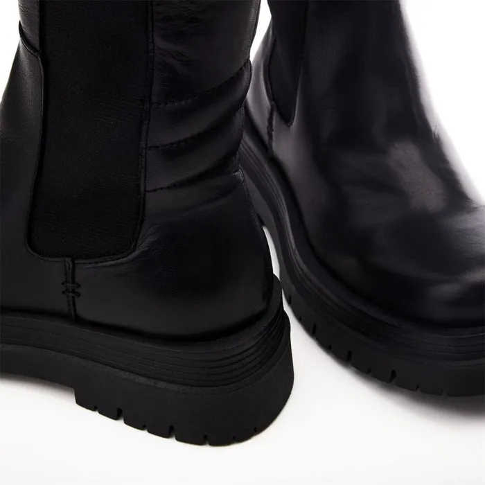 Over The Knee Boots Women Moda In Pelle Shoon Sh Intra Black Leather Over The Knee Boots Women Moda In Pelle Shoon Sh Intra Black Leather