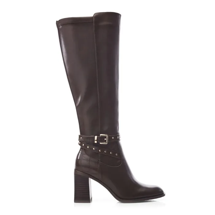 Over The Knee Boots Women Moda In Pelle Umah Brown Snake Print