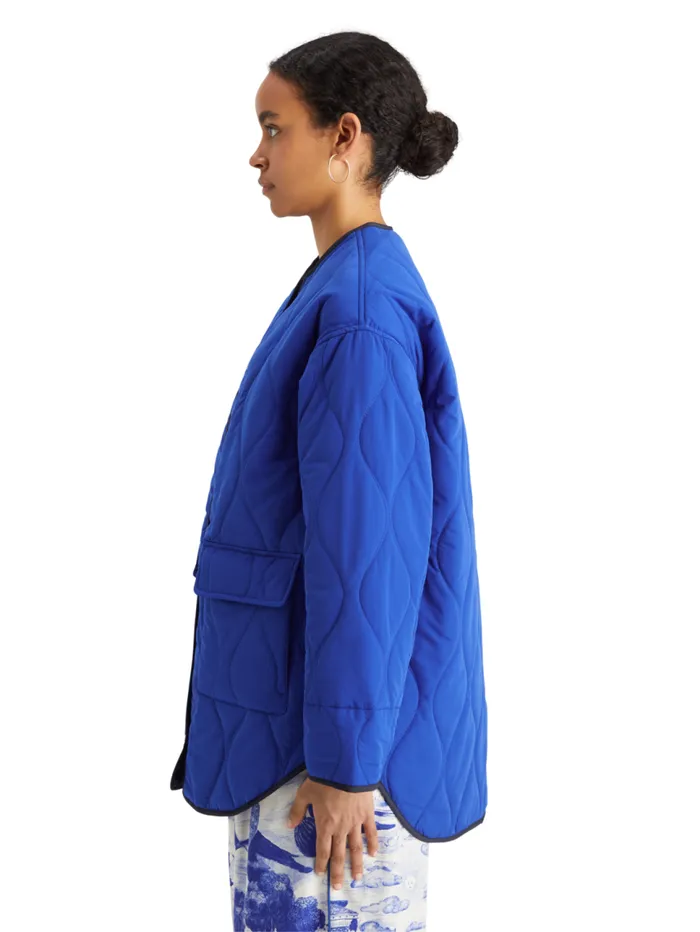 Oversized Onion Quilt Liner Jacket Electric Blue Women Scotch and Soda Jackets and Coats Oversized Onion Quilt Liner Jacket Electric Blue Women Scotch and Soda Jackets and Coats
