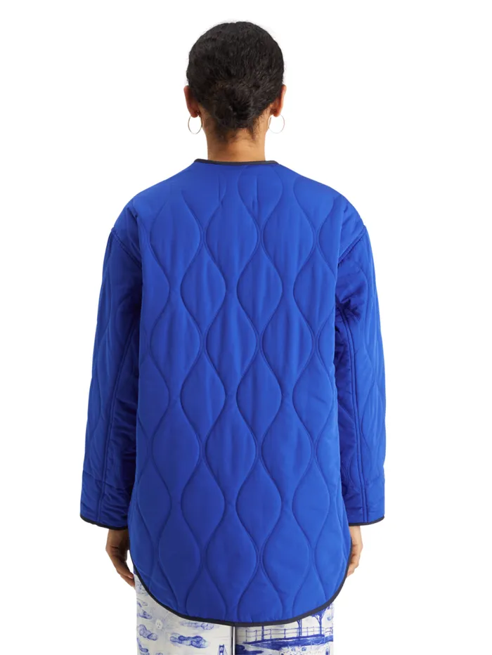 Oversized Onion Quilt Liner Jacket Electric Blue Women Scotch and Soda Jackets and Coats Oversized Onion Quilt Liner Jacket Electric Blue Women Scotch and Soda Jackets and Coats