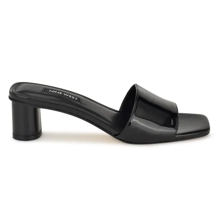 Paire Slide Sandals Black Women Nine West Heeled