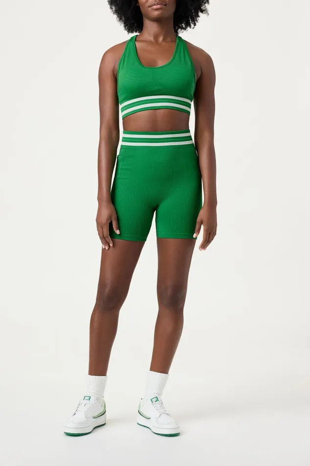 Pants and Shorts Women Fila Lucky Aces Seamless Bike Short 300 Amazonfern Greengardenia