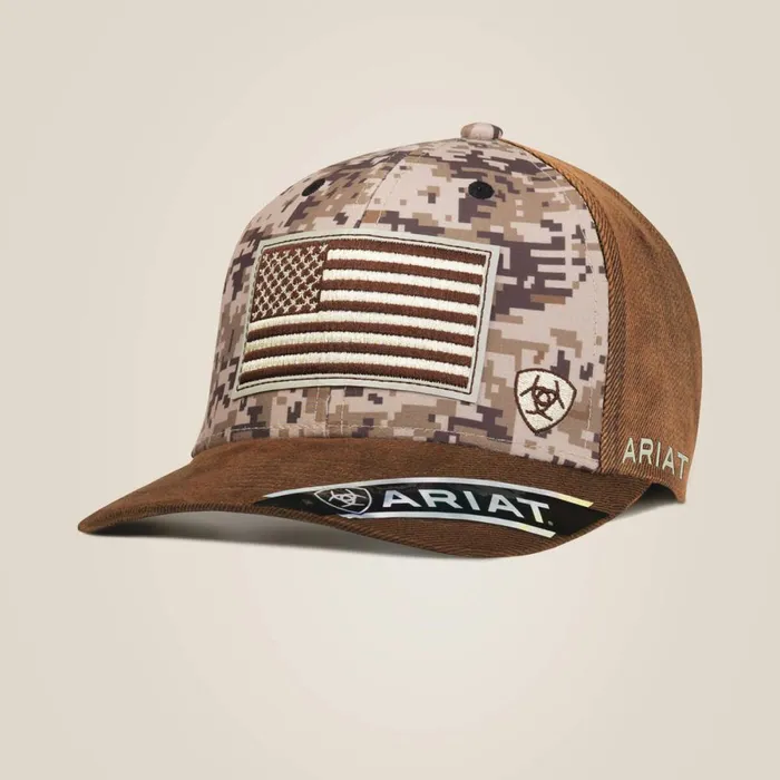 Patriot Snapback Cap Brown Men Ariat Hats and Caps