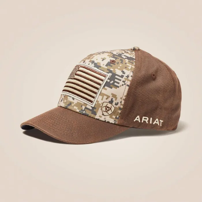 Patriot Snapback Cap Brown Men Ariat Hats and Caps