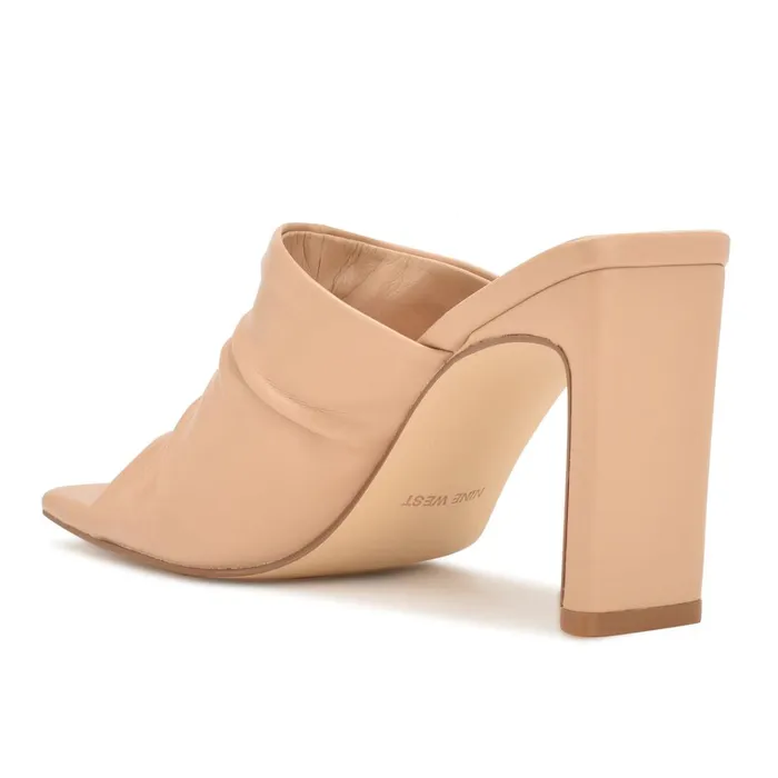 Peary Heeled Slide Sandals Warm Blush Women Nine West Heeled