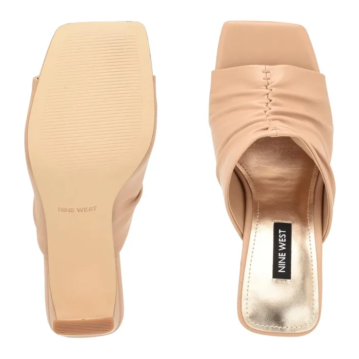 Peary Heeled Slide Sandals Warm Blush Women Nine West Heeled